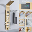 GobekUsa Black LED Shower Faucet SPA Massage Jet Rain Panel Bidet Sprayer Tap