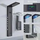 GobekUsa Black LED Shower Faucet SPA Massage Jet Rain Panel Bidet Sprayer Tap