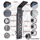 GobekUsa Black LED Shower Faucet SPA Massage Jet Rain Panel Bidet Sprayer Tap