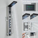 GobekUsa Black LED Shower Faucet SPA Massage Jet Rain Panel Bidet Sprayer Tap