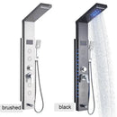 GobekUsa Black Led Shower Panel 5-Function Wall Mount Bathroom Shower Faucet