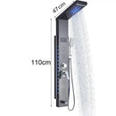 GobekUsa Black Led Shower Panel 5-Function Wall Mount Bathroom Shower Faucet