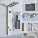 GobekUsa Black Led Shower Panel 5-Function Wall Mount Bathroom Shower Faucet