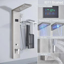 GobekUsa Black LED Shower Panel 5-Function Wall Mount Bathroom Faucet - Cold and Hot Shower