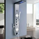 GobekUsa Black LED Shower Panel Tower with Digital Screen and Thermostatic Mixer