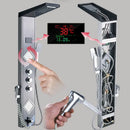 GobekUsa Black LED Shower Panel Tower with Digital Screen and Thermostatic Mixer