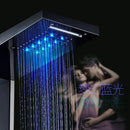 GobekUsa Black LED Shower Panel Tower with Digital Screen and Thermostatic Mixer