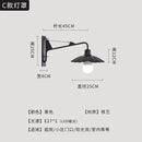 GobekUsa Black LED Swing Arm Wall Lamp for Outdoor Decor in Bedroom, Balcony & Aisle