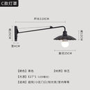 GobekUsa Black LED Swing Arm Wall Lamp for Outdoor Decor in Bedroom, Balcony & Aisle