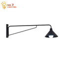 GobekUsa Black LED Swing Arm Wall Lamp for Outdoor Decor in Bedroom, Balcony & Aisle