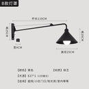 GobekUsa Black LED Swing Arm Wall Lamp for Outdoor Decor in Bedroom, Balcony & Aisle