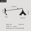 GobekUsa Black LED Swing Arm Wall Lamp for Outdoor Decor in Bedroom, Balcony & Aisle