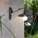 GobekUsa Black LED Swing Arm Wall Lamp for Outdoor Decor in Bedroom, Balcony & Aisle