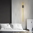 GobekUsa Black LED Wall Lights - Modern Straight Line for Bedroom, Living Room, Kitchen Décor