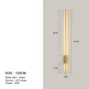 GobekUsa Black LED Wall Lights - Modern Straight Line for Bedroom, Living Room, Kitchen Décor