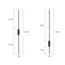 GobekUsa Black LED Wall Lights - Modern Straight Line for Bedroom, Living Room, Kitchen Décor