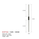 GobekUsa Black LED Wall Lights - Modern Straight Line for Bedroom, Living Room, Kitchen Décor