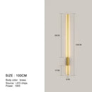 GobekUsa Black LED Wall Lights - Modern Straight Line for Bedroom, Living Room, Kitchen Décor