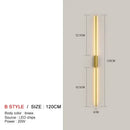 GobekUsa Black LED Wall Lights - Modern Straight Line for Bedroom, Living Room, Kitchen Décor