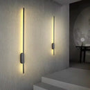 GobekUsa Black LED Wall Lights - Modern Straight Line for Bedroom, Living Room, Kitchen Décor