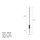 GobekUsa Black LED Wall Lights - Modern Straight Line for Bedroom, Living Room, Kitchen Décor