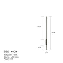 GobekUsa Black LED Wall Lights - Modern Straight Line for Bedroom, Living Room, Kitchen Décor