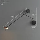 GobekUsa Black LED Wall Reading Light for Bed Bedroom Living Room Office