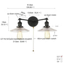 GobekUsa Black LED Wall Sconce 2-Head Lamp for Bedroom Bathroom Mirror