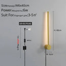 GobekUsa Black LED Wall Sconce for Living Room Bedroom Lighting