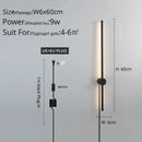 GobekUsa Black LED Wall Sconce for Living Room Bedroom Lighting