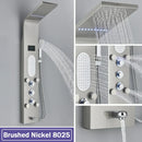 GobekUsa Black LED Waterfall Rain Shower Panel with Massage Sprayer and Bidet Tap