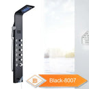 GobekUsa Black LED Waterfall Rain Shower Panel with Massage Sprayer and Bidet Tap
