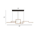 GobekUsa Black Line Art Metal Hanging Lamp - Simplistic LED Island Lighting for Dining Room