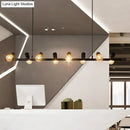 GobekUsa Black Linear Island Pendant Light with Exposed Bulb Design - Perfect for Restaurants and Lofts