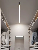 GobekUsa Black Linear LED Ceiling Lamp for Living Room, Aisle, Dining Room