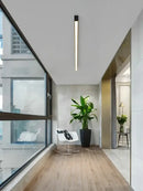 GobekUsa Black Linear LED Ceiling Lamp for Living Room, Aisle, Dining Room