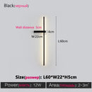 GobekUsa Black Long Strip Wall Lamp - Modern Minimalist Bedroom Living Room TV Wall Light