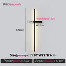 GobekUsa Black Long Strip Wall Lamp - Modern Minimalist Bedroom Living Room TV Wall Light