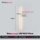 GobekUsa Black Long Strip Wall Lamp - Modern Minimalist Bedroom Living Room TV Wall Light