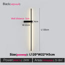 GobekUsa Black Long Strip Wall Lamp - Modern Minimalist Bedroom Living Room TV Wall Light