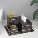GobekUsa Black Marble Bathroom Accessories Set
