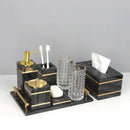 GobekUsa Black Marble Bathroom Accessories Set
