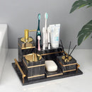 GobekUsa Black Marble Bathroom Accessories Set