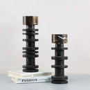 GobekUsa Black Marble Candle Holder for Elegant Table Centerpieces
