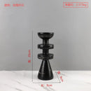 GobekUsa Black Marble Candle Holder, Modern Yellow Stone Candle Holder