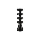 GobekUsa Black Marble Candle Holder, Modern Yellow Stone Candle Holder
