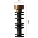 GobekUsa Black Marble Pillar Candlestick for Elegant Table Centerpieces