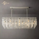GobekUsa Black Marignan K9 Crystal Rectangular Chandelier for Living Dining Room