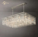 GobekUsa Black Marignan K9 Crystal Rectangular Chandelier for Living Dining Room