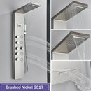 GobekUsa Black Massage Jet Rainfall Shower Panel with Temperature Display 5 Modes